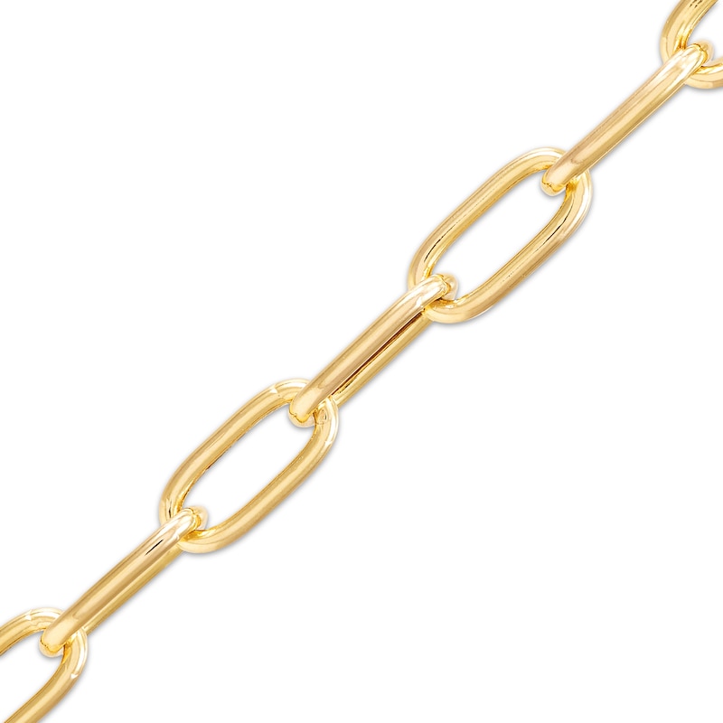 Main Image 2 of Charmed Memories Paperclip Chain Necklace 4.95mm Hollow 10K Yellow Gold 18&quot;