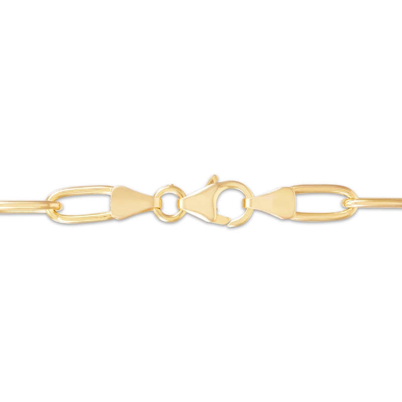 Main Image 3 of Charmed Memories Paperclip Chain Necklace 4.95mm Hollow 10K Yellow Gold 18&quot;