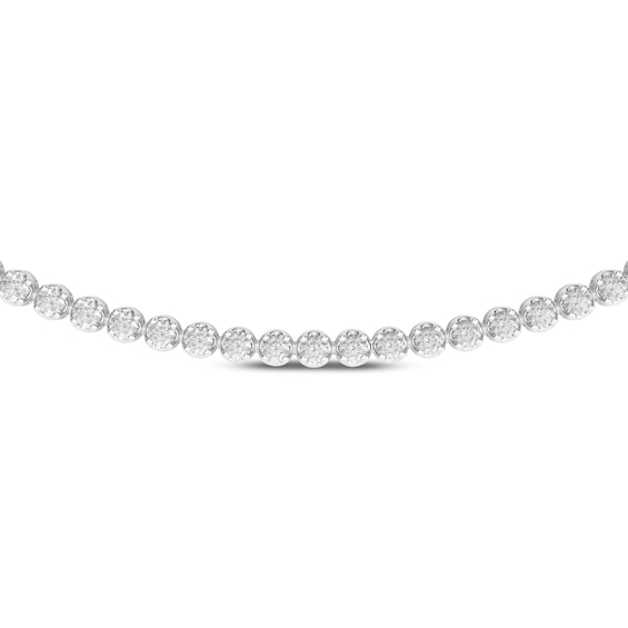 THE LEO Diamond Tennis Necklace 3 ct tw 14K White Gold 16"