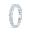 Thumbnail Image 2 of Monique Lhuillier Bliss Round & Emerald-Cut Lab-Grown Diamond Anniversary Ring 1 ct tw 18K White Gold