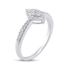 Thumbnail Image 2 of Multi-Diamond Marquise Halo Promise Ring 1/5 ct tw Sterling Silver