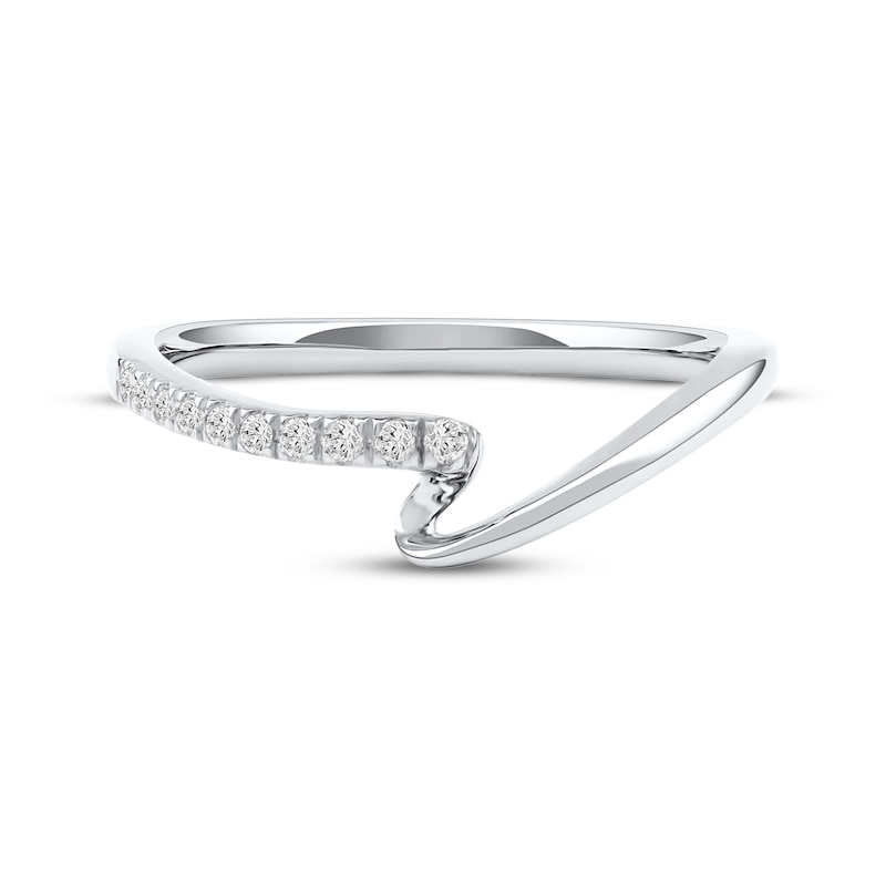 Main Image 3 of Now + Forever Diamond Swirl Anniversary Ring 1/15 ct tw 10K White Gold