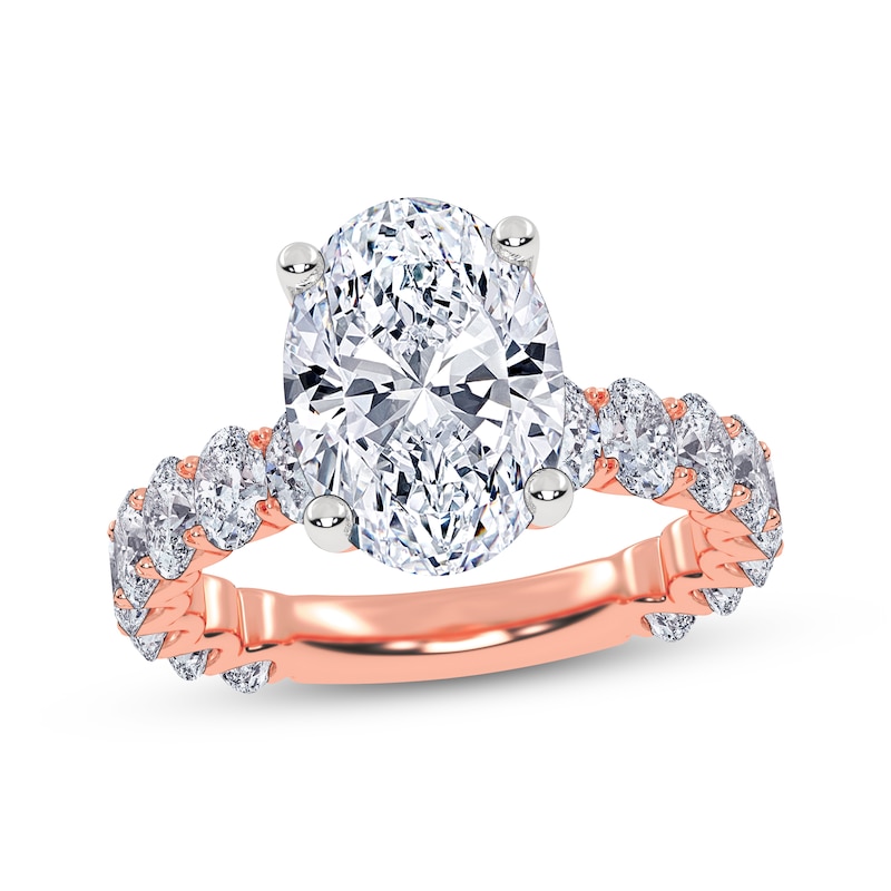 Main Image 1 of Now + Forever Oval-Cut Lab-Grown Diamond Engagement Ring 4-3/4 ct tw 14K Rose Gold