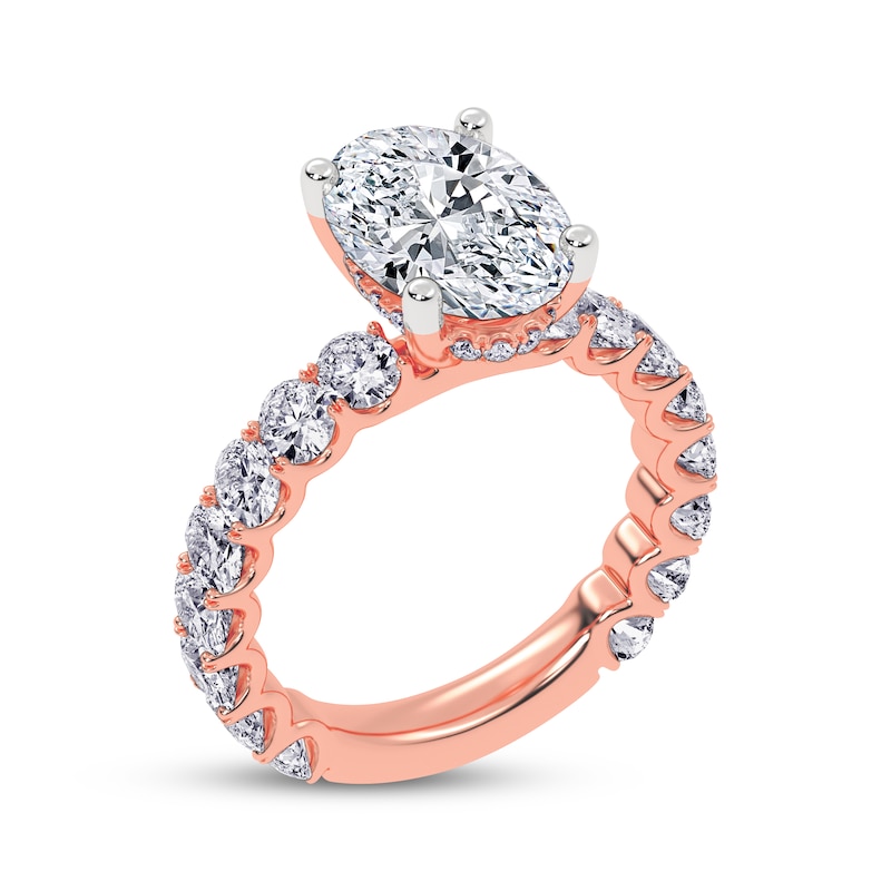 Main Image 2 of Now + Forever Oval-Cut Lab-Grown Diamond Engagement Ring 4-3/4 ct tw 14K Rose Gold
