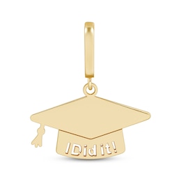 Charmed Memories Graduation Cap "I Did It!" Charm 10K Yellow Gold