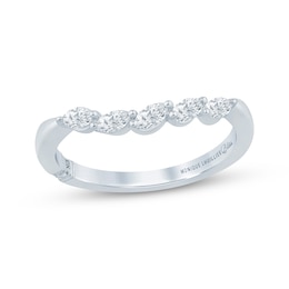 Monique Lhuillier Bliss Marquise-Cut Lab-Grown Diamond Contour Wedding Band 1/3 ct tw 18K White Gold