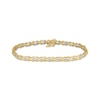 Thumbnail Image 1 of Diamond &quot;XO&quot; Link Bracelet 1/4 ct tw 10K Yellow Gold 7.25&quot;