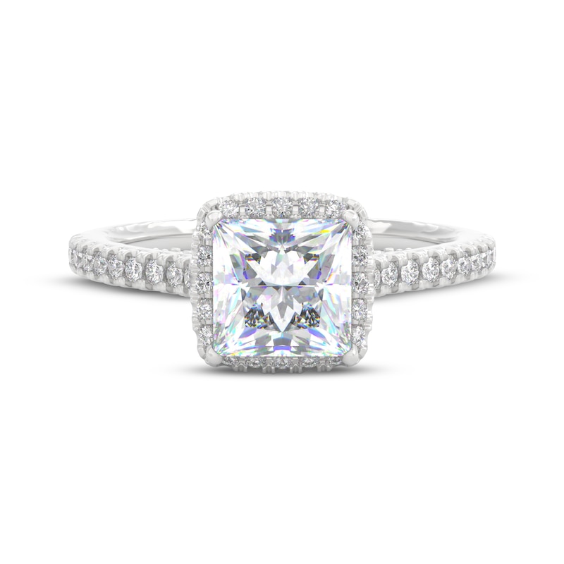 Main Image 3 of THE LEO Prisma Diamond Princess-Cut Halo Engagement Ring 1-1/4 ct tw 14K White Gold