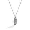 Thumbnail Image 2 of True Fans Denver Broncos 1/20 CT. T.W. Diamond Vertical Football Necklace in Sterling Silver