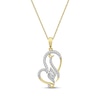 Thumbnail Image 1 of Arabic "Grandma" Diamond Tilted Heart Necklace 1/5 ct tw 10K Yellow Gold 18"