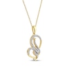 Thumbnail Image 2 of Arabic "Grandma" Diamond Tilted Heart Necklace 1/5 ct tw 10K Yellow Gold 18"