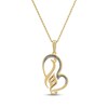 Thumbnail Image 3 of Arabic "Grandma" Diamond Tilted Heart Necklace 1/5 ct tw 10K Yellow Gold 18"