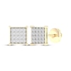 Thumbnail Image 1 of Men's Lab-Grown Diamond Square Stud Earrings 1/2 ct tw 10K Yellow Gold