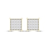 Thumbnail Image 2 of Men's Lab-Grown Diamond Square Stud Earrings 1/2 ct tw 10K Yellow Gold