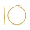 Thumbnail Image 3 of Italian Brilliance Diamond-Cut Hoop Earrings 14K Yellow Gold 40mm