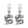 Thumbnail Image 2 of Men's Dragon Dangle Hoop Earrings Stainless Steel
