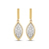 Thumbnail Image 2 of STUDIO BY KAY Lab-Grown Diamond Multi-Stone Marquise Dangle Earrings 1/5 ct tw 24K Yellow Gold Vermeil Sterling Silver