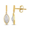 Thumbnail Image 3 of STUDIO BY KAY Lab-Grown Diamond Multi-Stone Marquise Dangle Earrings 1/5 ct tw 24K Yellow Gold Vermeil Sterling Silver