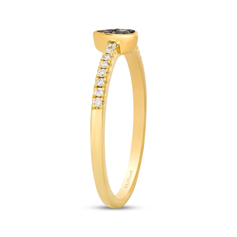 Main Image 2 of Le Vian Diamond Teardrop Frame Ring 1/6 ct tw 14K Honey Gold