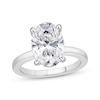 Thumbnail Image 1 of Lab-Grown Diamonds Oval-Cut Solitaire Engagement Ring 4 ct tw 14K White Gold (F/VS2)
