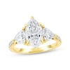 Thumbnail Image 1 of Memories Moments Magic Lab-Grown Diamonds Marquise & Trillion-Cut Three-Stone Engagement Ring 3-1/3 ct tw 14K Yellow Gold