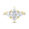 Thumbnail Image 3 of Memories Moments Magic Lab-Grown Diamonds Marquise & Trillion-Cut Three-Stone Engagement Ring 3-1/3 ct tw 14K Yellow Gold