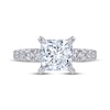 Thumbnail Image 3 of Now + Forever Lab-Grown Diamonds Princess-Cut Hidden Halo Engagement Ring 2-1/4 ct tw 14K White Gold