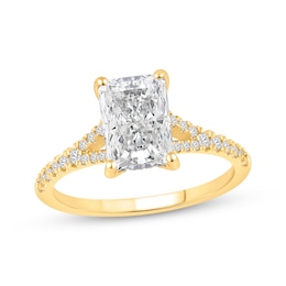 Lab-Grown Diamonds Radiant-Cut Engagement Ring 2-3/4 ct tw 14K Yellow Gold