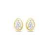 Thumbnail Image 2 of STUDIO BY KAY Pear-Shaped Lab-Grown Diamond Solitaire Stud Earrings 1/5 ct tw 24K Yellow Gold Vermeil Sterling Silver