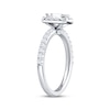 Thumbnail Image 2 of Now + Forever Lab-Grown Diamonds Emerald-Cut Halo Engagement Ring 1 ct tw 14K White Gold