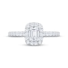 Thumbnail Image 3 of Now + Forever Lab-Grown Diamonds Emerald-Cut Halo Engagement Ring 1 ct tw 14K White Gold