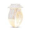 Thumbnail Image 2 of Now + Forever Princess-Cut Multi-Diamond Double Halo Engagement Ring 3 ct tw 10K Yellow Gold