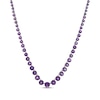 Thumbnail Image 1 of STUDIO BY KAY Amethyst Tennis Necklace Sterling Silver 18"
