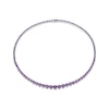 Thumbnail Image 2 of STUDIO BY KAY Amethyst Tennis Necklace Sterling Silver 18"