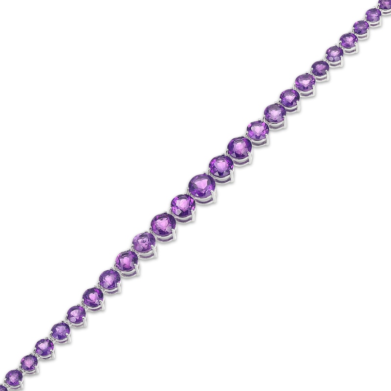 Main Image 3 of STUDIO BY KAY Amethyst Tennis Necklace Sterling Silver 18"