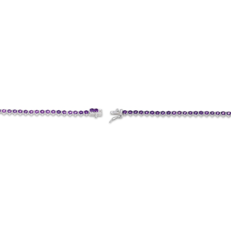 Main Image 4 of STUDIO BY KAY Amethyst Tennis Necklace Sterling Silver 18"