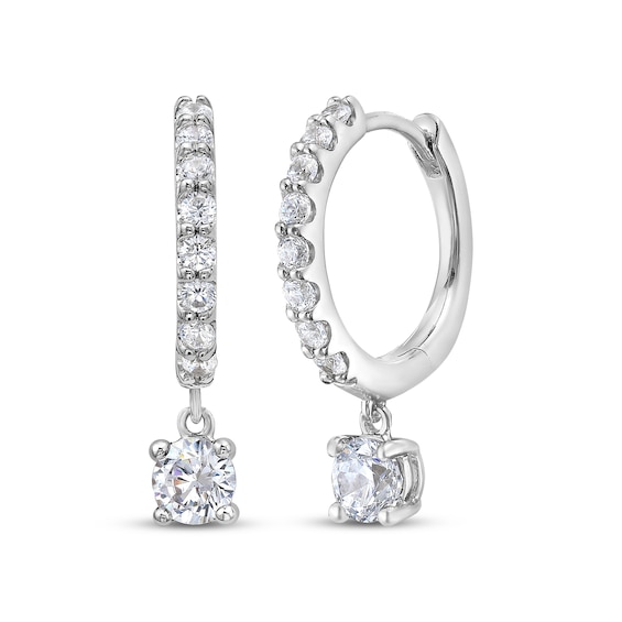 KAY Lab-Grown Diamonds Dangle Hoop Earrings 1 ct tw 10K White Gold