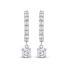 Thumbnail Image 2 of KAY Lab-Grown Diamonds Dangle Hoop Earrings 1 ct tw 10K White Gold