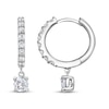 Thumbnail Image 3 of KAY Lab-Grown Diamonds Dangle Hoop Earrings 1 ct tw 10K White Gold