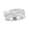 Thumbnail Image 1 of THE LEO Diamond Crisscross Orbit Fashion Ring 1 ct tw 14K White Gold