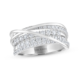 THE LEO Diamond Crisscross Orbit Fashion Ring 1 ct tw 14K White Gold