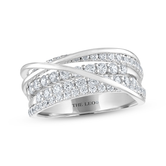 THE LEO Diamond Crisscross Orbit Fashion Ring 1 ct tw 14K White Gold