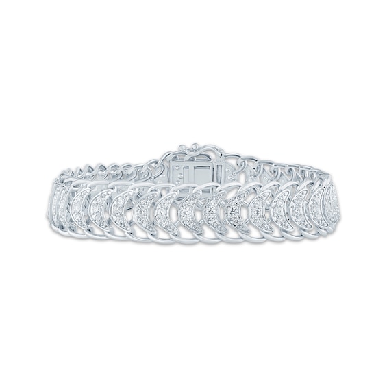 KAY Lab-Grown Diamonds Crescent Link Bracelet 2 ct tw Sterling Silver 7"