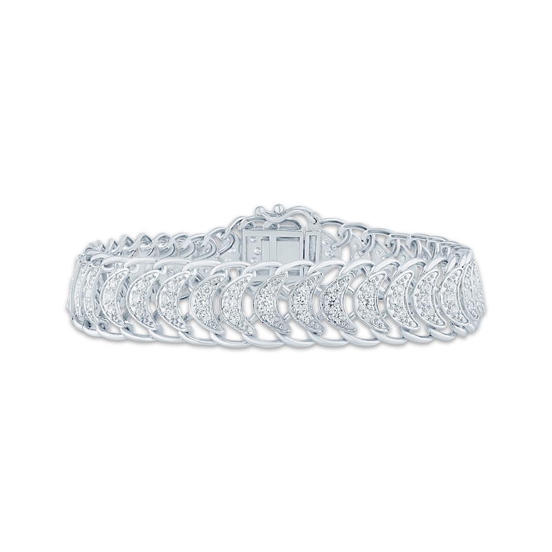 Main Image 1 of KAY Lab-Grown Diamonds Crescent Link Bracelet 2 ct tw Sterling Silver 7"