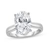 Thumbnail Image 1 of Now + Forever Lab-Grown Diamonds Oval-Cut Solitaire Hidden Halo Engagement Ring 4-1/6 ct tw 14K White Gold (F/VS2)