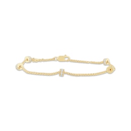 Monique Lhuillier Bliss Lab-Grown Diamond Disc Station Bracelet 1/3 ct tw 24K Yellow Gold Vermeil Sterling Silver 7"