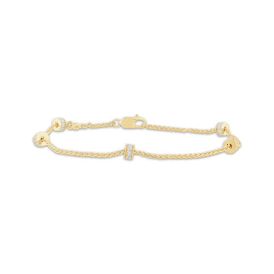 Monique Lhuillier Bliss Lab-Grown Diamond Disc Station Bracelet 1/3 ct tw 24K Yellow Gold Vermeil Sterling Silver 7"