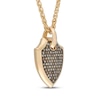 Thumbnail Image 2 of Neil Lane Men's Desert Diamonds Shield Necklace 1/2 ct tw 10K Yellow Gold 22"