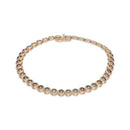 Neil Lane Men's Desert Diamonds Circle Link Bracelet 3 ct tw 10K Yellow Gold 8.5"