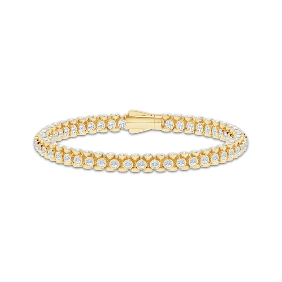KAY Lab-Grown Diamonds Multi-Sided Fashion Bracelet 6 ct tw 10K Yellow Gold 7"